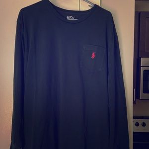 Polo Ralph Lauren Black Long Sleeve Shirt - Large